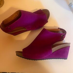 Mark Jenkins Fuchsia Wedge Sandals